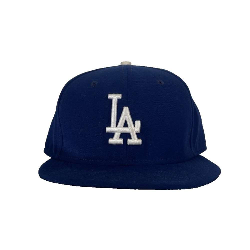 Los Angeles Dodgers Hat Cap New Era 59FIFTY Fitted 7 5/8 Blue LA Cool Base MLB